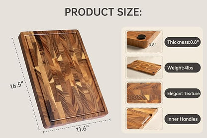 Walnut Wood Cutting Board, End Grain Wooden Cutting Boards
