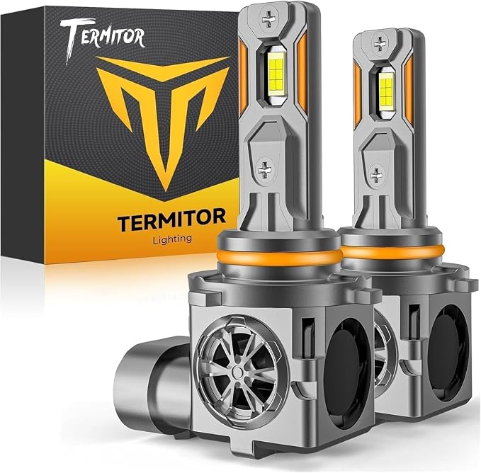 Termitor Latest 9005 Fog Light Bulb, HB3 Halogen for Off-road only | 80K Lumens, 6500K Daylight White, No Adapter Required, Easy Install, 70,000hrs+ Lifespan, IP68, 1: 1 size, Pack of 2