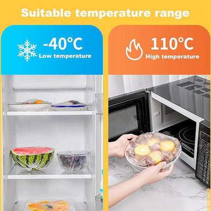 300pcs Reusable Elastic Food Covers