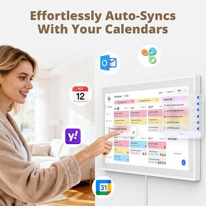 Dragon Touch Digital Calendar 21.5 Inch Touch Screen, Electronic Wall Calendar
