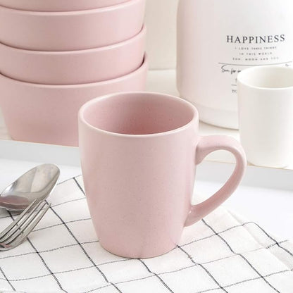 Stone Lain Albie Stoneware 16-Piece Modern Dinnerware Set, Kitchen Plates and Bowls Sets, Dish Set for 4, Pink