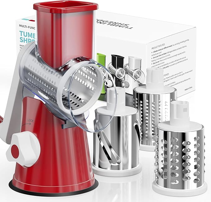 Cheese Grater Hand Crank, Rotary Cheese Shredder