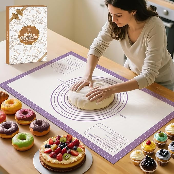 Non-stick Silicone Pastry Mat, Extra Large Silicone Baking Mat