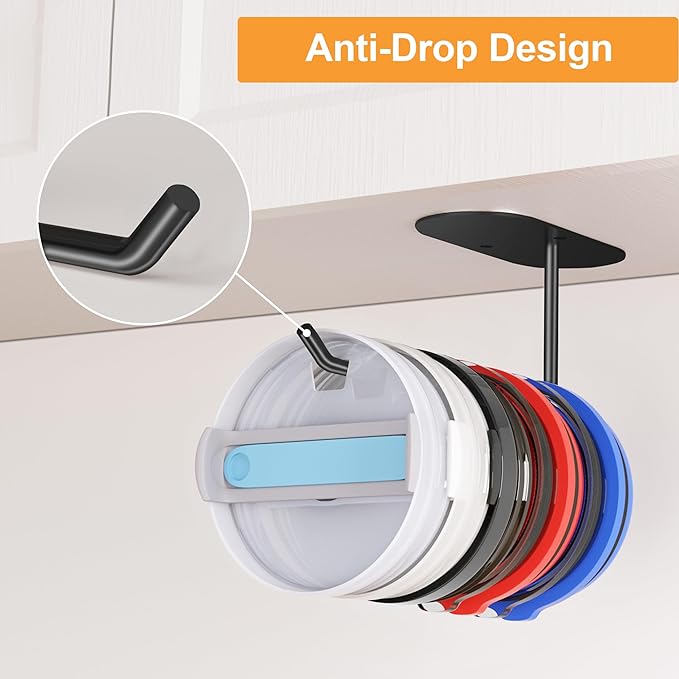 4 Pack Tumbler Lid Organizer, Space Saving Cup Lid Organizer