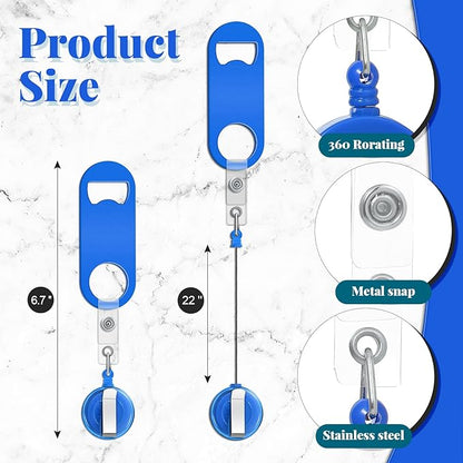 Honoson 8 Pieces Retractable Bottle Opener Bartender Flat Beer Opener