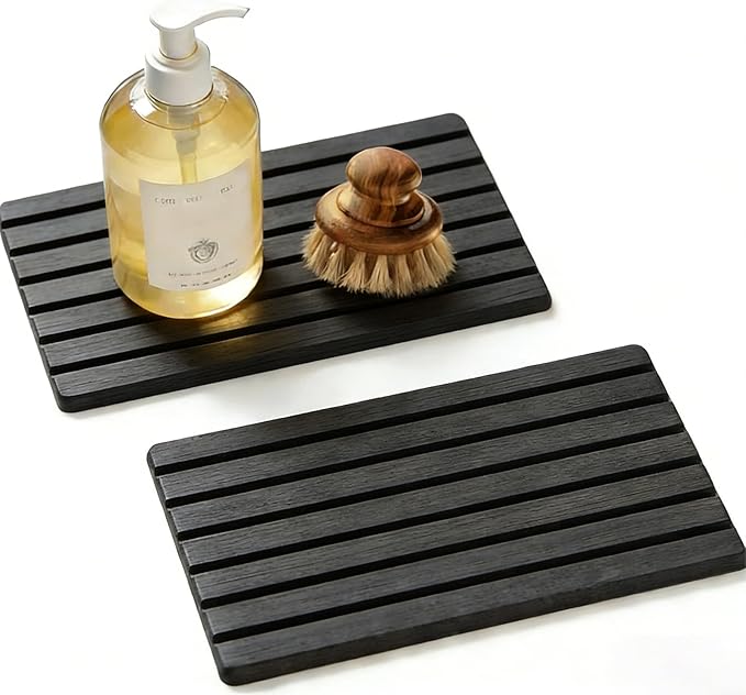 2 PCS Water Absorbing Diatomite Coasters, Stone Drying Mat