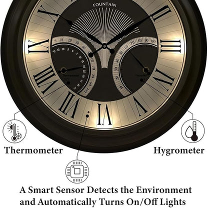 FOUNTAIN DESIGNS 24 Inch in/Outdoor Wall Clock