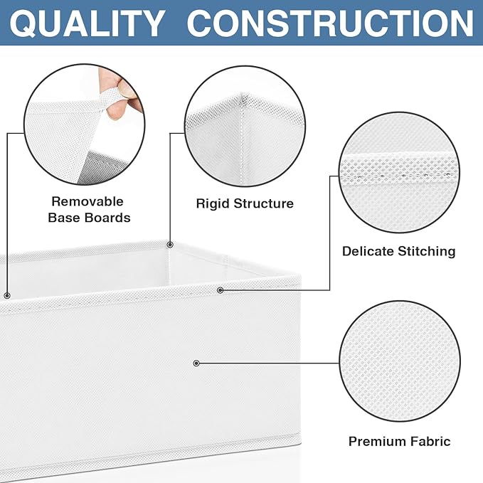 Criusia Drawer Organizer Clothes, 24 Pack Dresser Organizer Bins