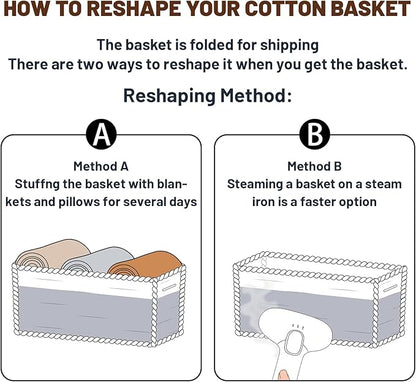 MiniArk Small Storage Baskets for Organizing | Closet Organizer Bins | Shelf