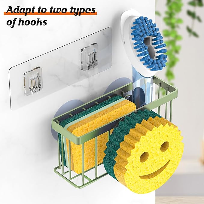 MURLONG Sponge Holder Smiley Face, Sink Caddy, Sink Organizer