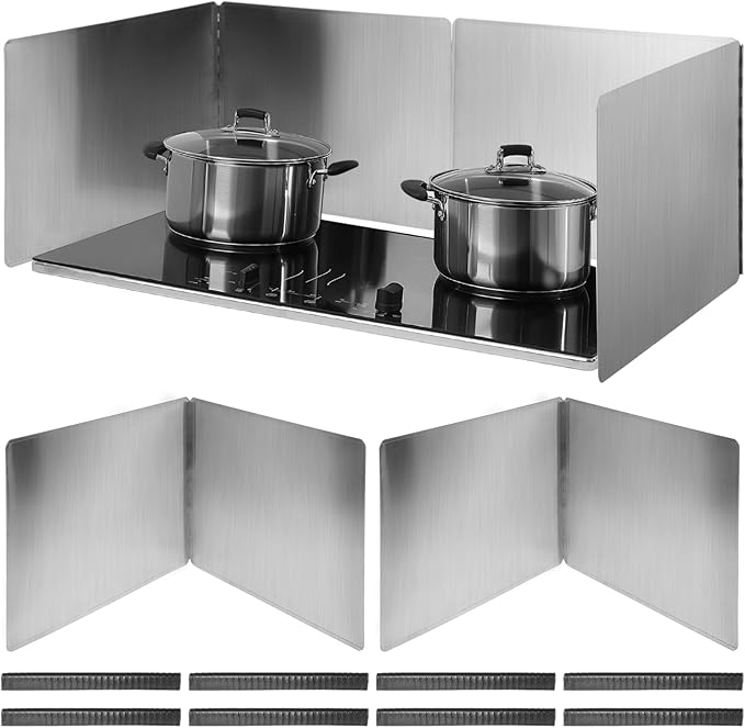2 Pcs Grease Splatter Guards, 2-Sided Oil Splash Boards