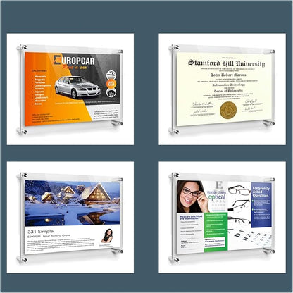 ArtToFrames 13x16 Inch Double Panel Floating Acrylic Picture Frame comes