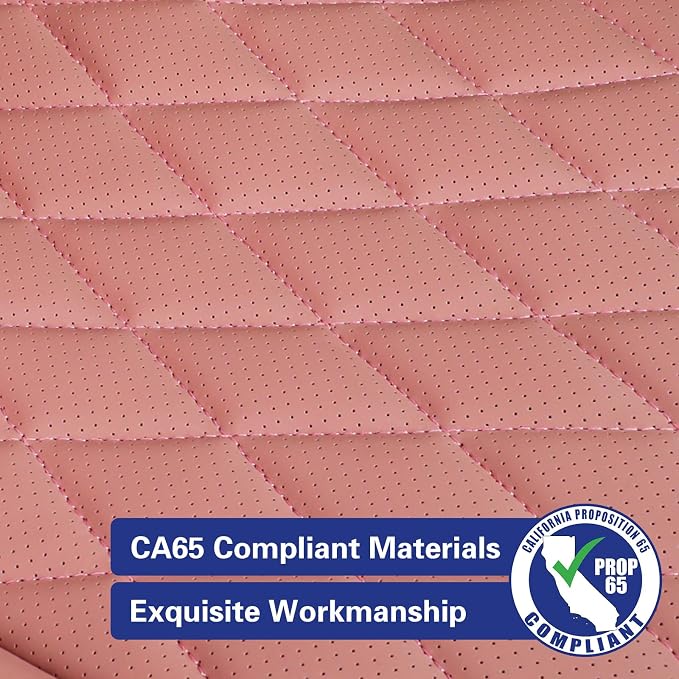 EKR Rav4 Seat Covers Custom Fit for Toyota Rav4 (Hybrid) Woodland/Limited 2026, Leather Car Seat Cover Full Set for SUV,Faux Leather(Pink)
