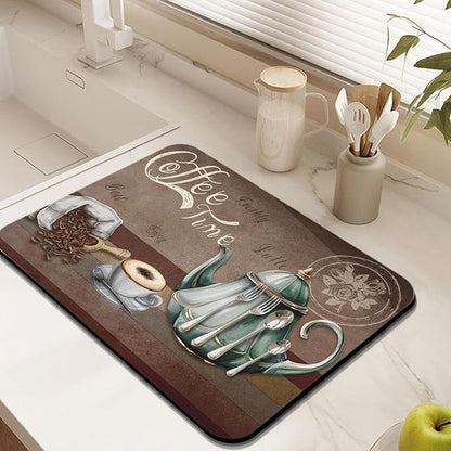 Coffee Mat 24inx18in, Coffee Bar Mat