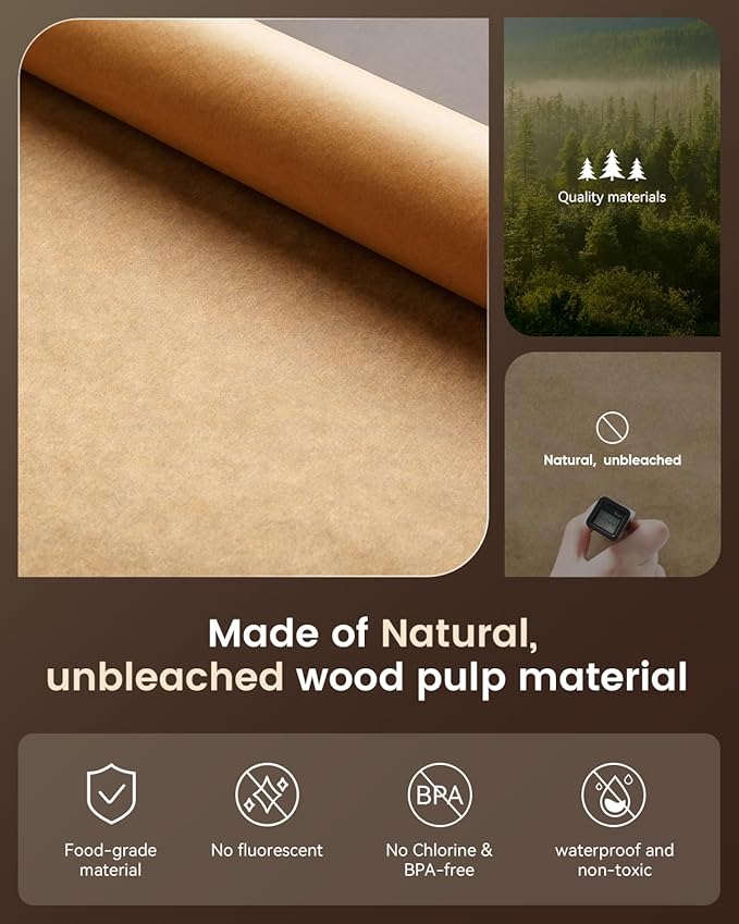 Parchment Paper Sheets, 9x13 In Non-Stick Precut Baking Parchment