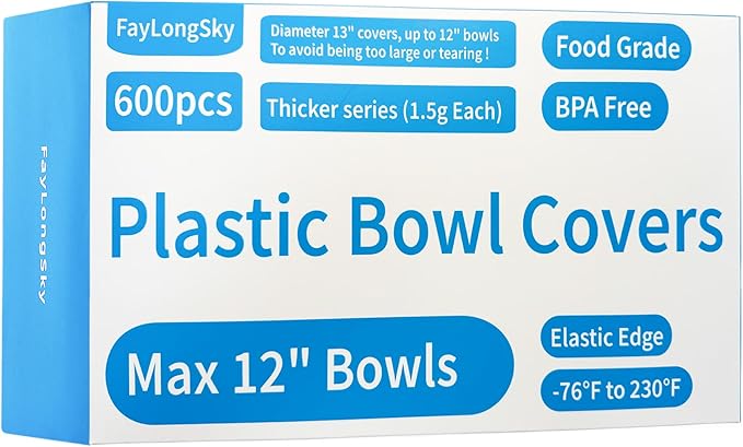 100 Boxed Bowl Covers Bread Proofing Plastic Wrap