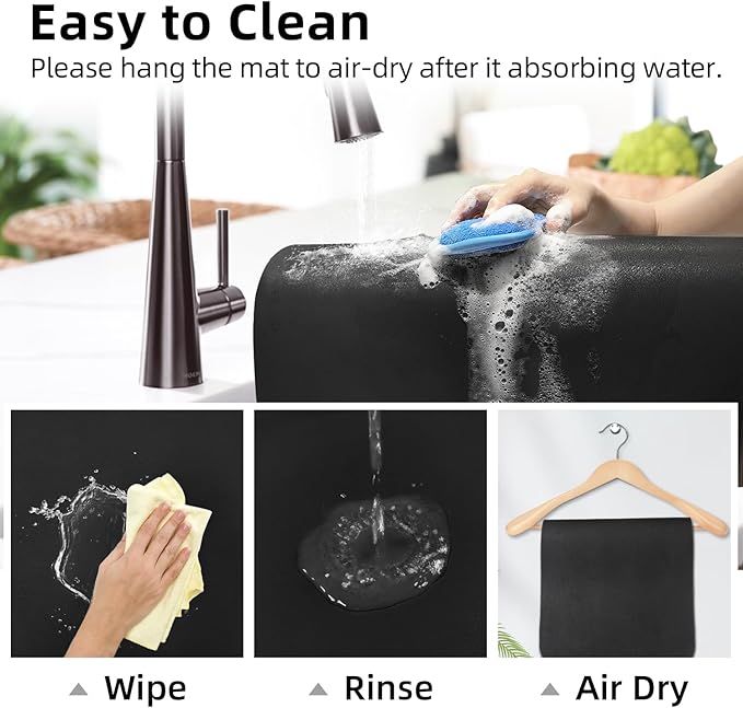 LOPNUR Kitchen Dish Drying Mat, 31.5"x17" Extra Large Dish Drying Mats