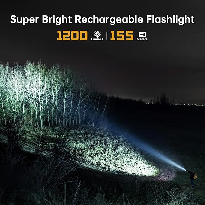 Wurkkos FC11C LED Flashlights Rechargeable -Small Powerful EDC Flashlight 90CRI 1200 High Lumen, IP68 Waterproof,Magnetic Tailcap,155M Beam Distance for Garden Dog Walking Emergency(Green 4000K)