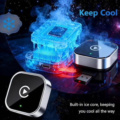 2 in 1 CarPlay Adapter for Nissan Altima 2019 2020 2021 2022 2023 2024 2025 2026, CarPlay Wireless Adapter with Auto Reconnect Fast Pairing Bluetooth Connection Compact USB Dongle
