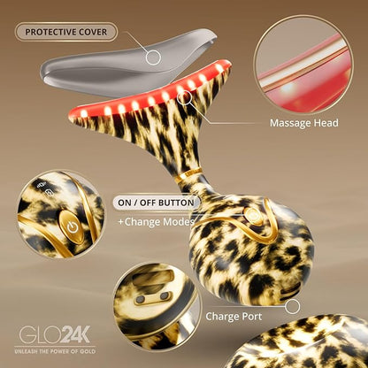 GLO24K Red Light for Face and Neck Beauty Device – Triple LED Action &