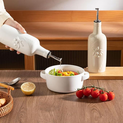 Sweejar Ceramic Olive Oil Dispenser Bottle, 17 FLOZ Oil Bottle