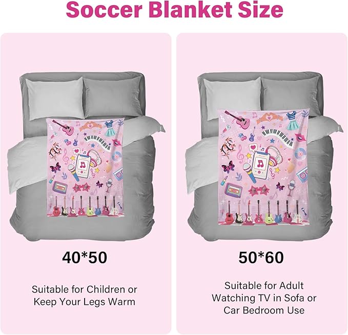 Music Fans Blanket, Flannel Purple Blanket, Singer Gifts for Sofa Bedding Music Fans Party, Singer Throw Beding 50"*60"