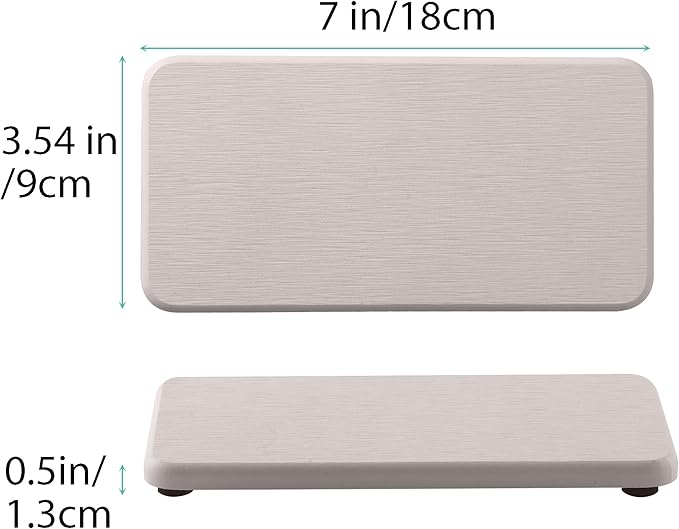 NiuYichee 2 Pcs Water Absorbing Stone Trays, Kitchen/Bathroom Sink Soap Dish