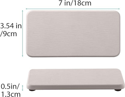NiuYichee 2 Pcs Water Absorbing Stone Trays, Kitchen/Bathroom Sink Soap Dish