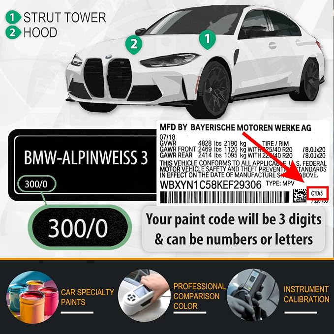 668 Fluid/Jet Black Car Touch Up Paint for BMW, Color Accurate Car Paint Scratch Repair Pen Kit Quick & Easy Fix Vehicle Chips and Automotive Nicks Scuff