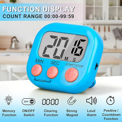 ZILLEEN Classroom Timer for Kids Teachers 6 Pack Digital Timers