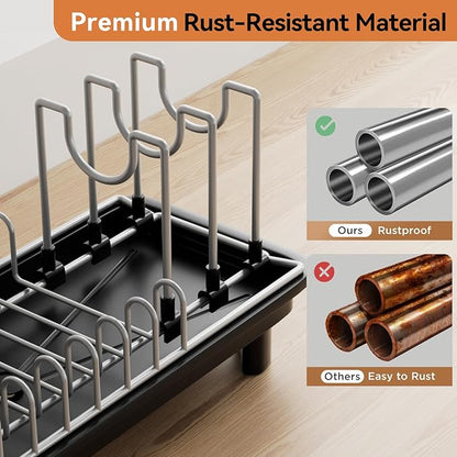 Laveshop Small Dish Drying Rack, Compact Dish Drainer