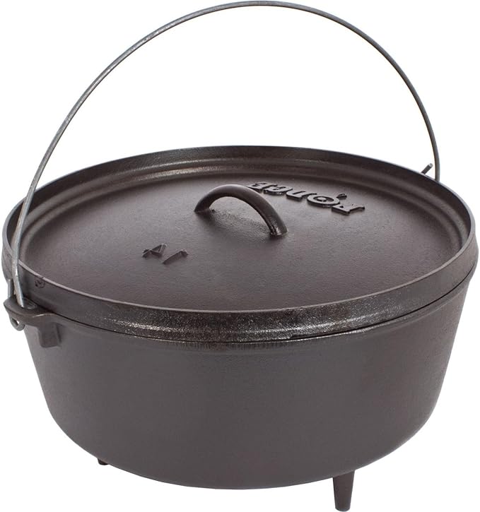 Lodge 10 Quart Pre-Seasoned Cast Iron Camp Dutch Oven