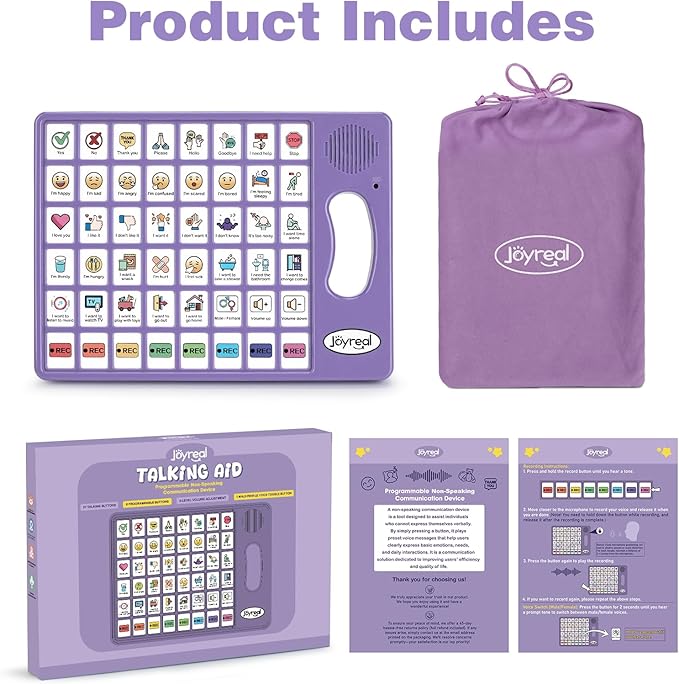 Joyreal AAC Device for Autism, Non Verbal Communication Tools for Speech