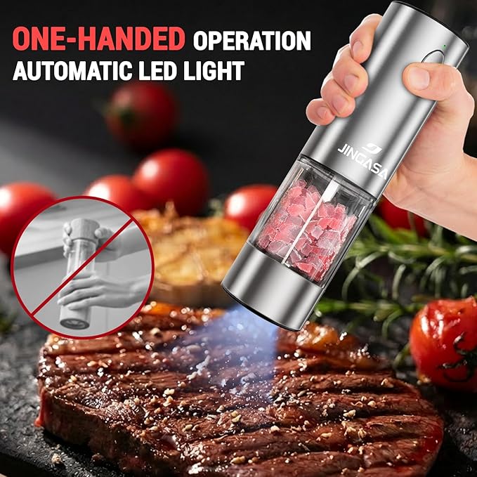 Electric Salt and Pepper Grinder Set