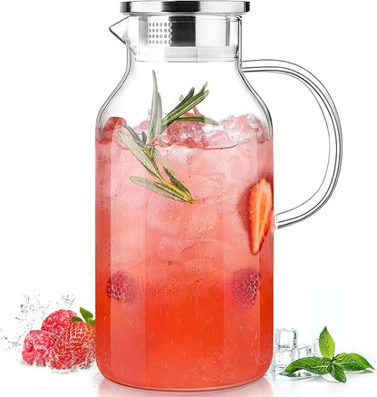 LUNA&MANTHA 1 Gallon Glass Pitcher