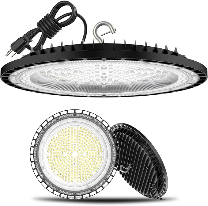 2Pack UFO LED High Bay Light 250w, 5 ft cable