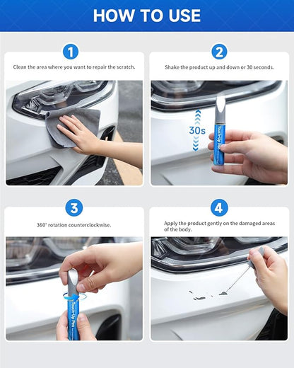 Touch Up Paint Compatible with Jeep Exact Match Touch Up Paint Car Scratch Repair (Bright White(PW7/GW7) Compatible with Cherokee/Compass/Grand Cherokee/Grand-Wagoneer/Patriot/Wagoneer/Wrangler-JK/Wrangler-JK-Unlimited)