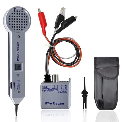 Tone Generator Kit, Wire Tracer Circuit Tester, Tone Tracing Probe Kit, 200EP High Accuracy Cable Tester, Line Finder Toner Inductive Amplifier Variable Tone Generator for Network