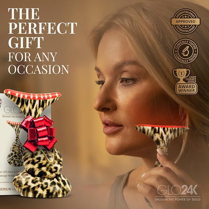 GLO24K Red Light for Face and Neck Beauty Device – Triple LED Action &