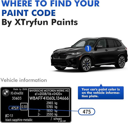 A83 Glacier Silver Touch Up Paint Compatible with BMW, DIY Car Paint Scratch Repair, Quick & Easy Fix Automotive Scratch Repair for X1/X2/X3/X4/X5/X6/1 2 3 4 5 7Series/Z4/B6/B7