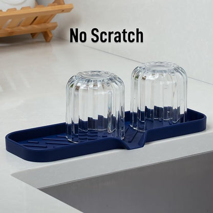 Zulay Kitchen Large Silicone Sponge Holder – Flexible Sink Organizer Tray