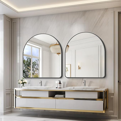 Arched Bathroom Mirror, Wall Mounted Mirror, Living Room, Vertically Hanging