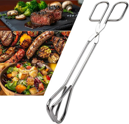 Hiash 11" Heavy Duty Stainless Steel Kitchen Scissor Tongs