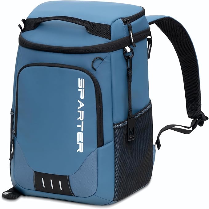 SPARTER Backpack Cooler Insulated Leak Proof 33/49 Cans, 2 Insulated Compartments Thermal Bag, Portable Lightweight Beach Travel Camping Lunch Backpack for Men and Women