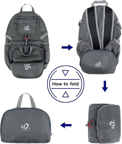 WATERFLY Small Lightweight Packable Backpack: 20l Ultra Light Foldable Travel Hiking Camping Daypack Day Pack for Man Woman