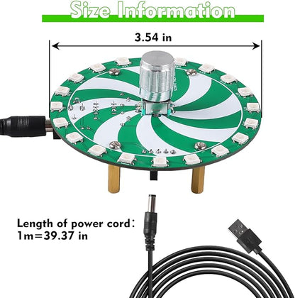 Soldering Learning Kit, ICSTATION WS2812B RGB LED Light Soldering Practice Kit With Knob Control 7 Adjustable Light Modes Soldering Project for Back to School Students STEM Education