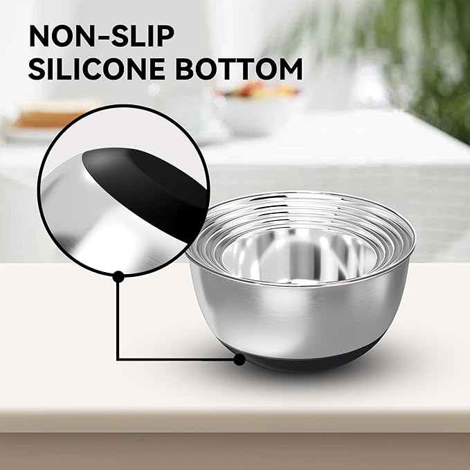 KITEISCAT Stainless Steel Mixing Bowls
