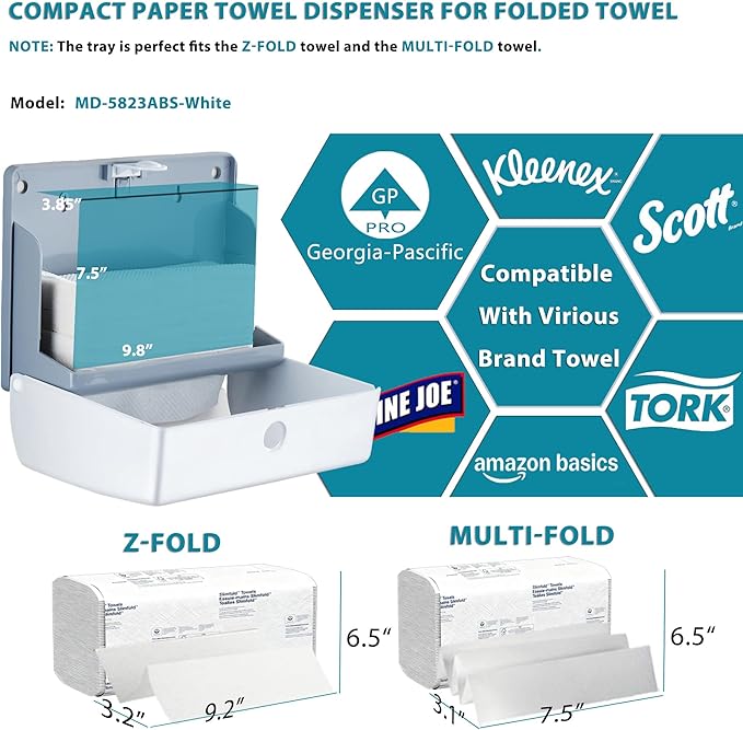 Folded Paper Towel Dispenser Wall: Modunful Compact ABS Dispenser