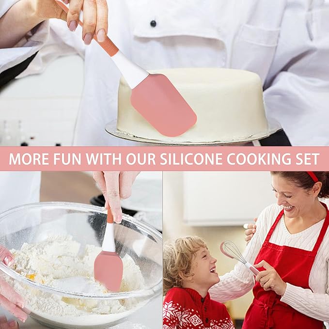 Silicone Spatula Set, Soft & Strong, Nonstick Cookware, Dishwasher Safe