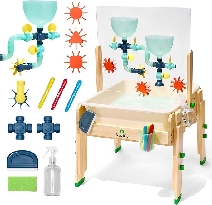 KiwiCo Water and Sand Sensory Table - 26 Accessory Pieces for Toddlers Ages 3+